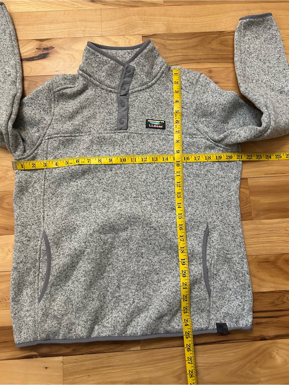 LL Bean Women’s Sweater Fleece Pullover Large Gray - Picture 5 of 5